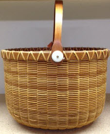 Nantucket 11" x 9" Jail House with oval cherry staves rim base and handles