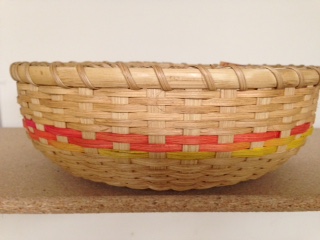 Round tray. 12" dia  4 1/2 high Carnival accent $35.00