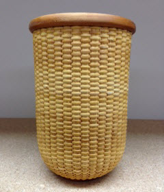 Nantucket 4" dia x 6 1/2 tall cherry rim and base $60